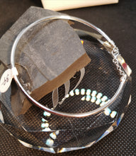 Load image into Gallery viewer, Sterling silver bangle with chain extension
