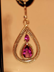 Sterling silver earring with genuine amethyst