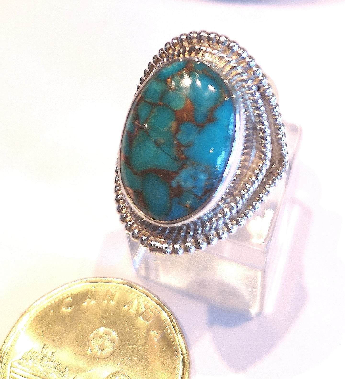 Turquoise ring in sterling silver