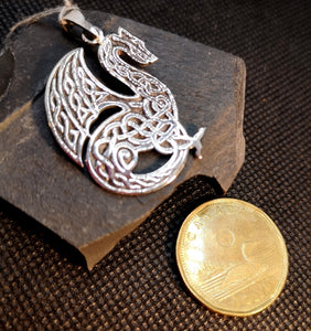 Sterling silver Celtic Dragon pendant
